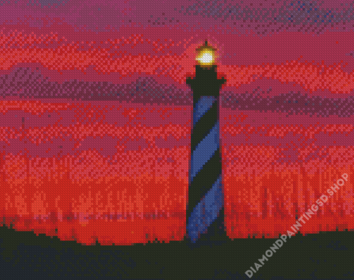 Cape Hatteras Lighthouse Sunset Diamond Paintings