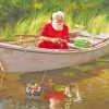 Christmas Santa Fishing Diamond Painting