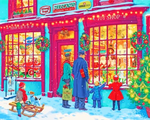 Christmas Toy Shop Diamond Painting