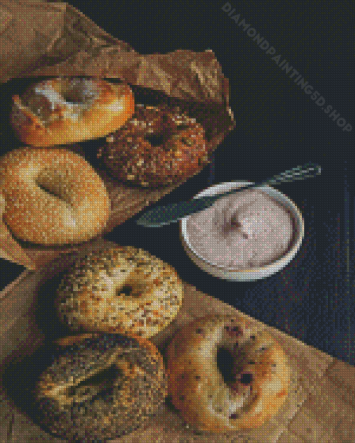 Cream Cheese Bagel Diamond Painting