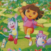 Dora The Explorer Animated Diamond Painting