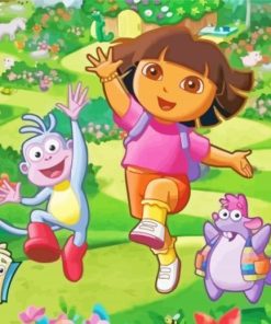 Dora The Explorer Animated Diamond Painting