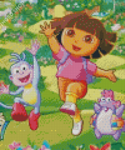 Dora The Explorer Animated Diamond Painting