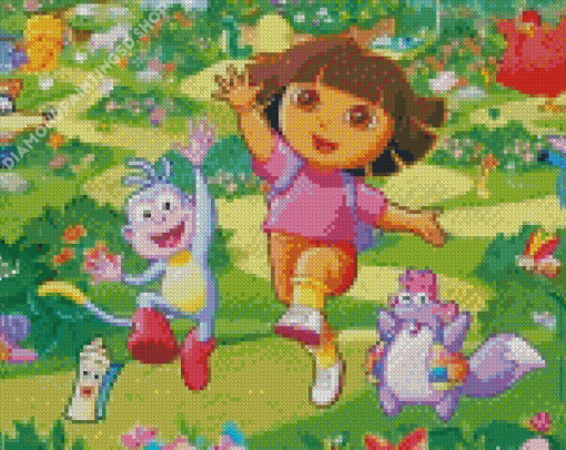 Dora The Explorer Animated Diamond Painting