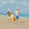 Family Beach Day Diamond Painting