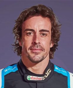 Fernando Alonso Racing Driver Diamond Painting