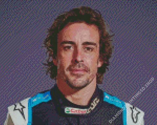 Fernando Alonso Racing Driver Diamond Paintings