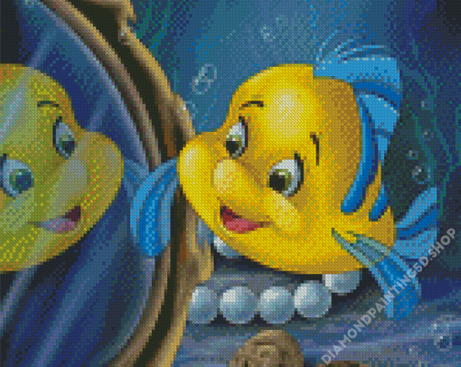 Flounder Disney Fish Diamond Painting