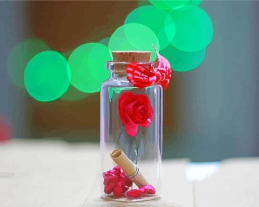 Flower In Bottle Art Diamond Painting