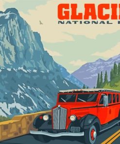 Going To The Sun Road Glacier National Park Diamond Painting