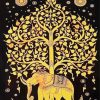 Golden Elephant Tree Of Life Diamond Painting