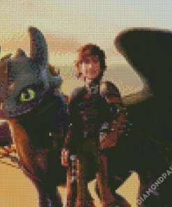 How To Train Your Dragon Hiccup And Toothless Diamond Paintings