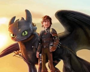 How To Train Your Dragon Hiccup And Toothless Diamond Painting