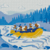 Illustration River Rafting Diamond Painting