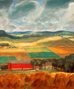 John Steuart Curry Wisconsin Landscape Diamond Painting