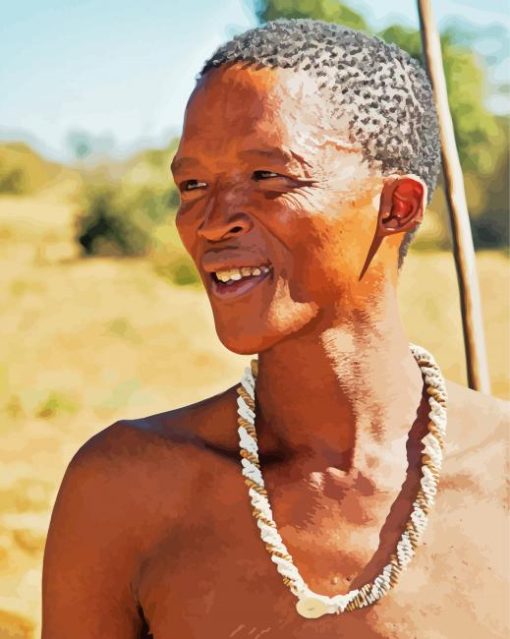 Khoisan Man Diamond Painting