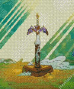 Legend Zelda Master Sword Diamond Paintings