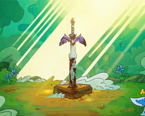 Legend Zelda Master Sword Diamond Painting