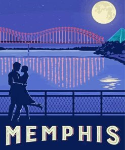 Memphis Tennessee Silhouette Diamond Painting