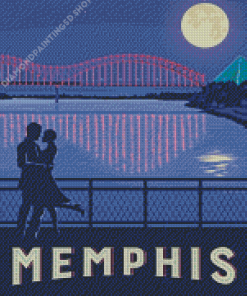 Memphis Tennessee Silhouette Diamond Painting