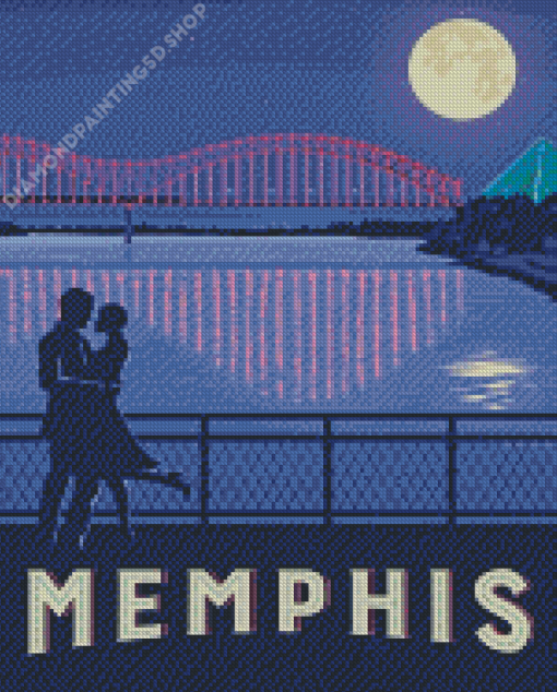 Memphis Tennessee Silhouette Diamond Painting