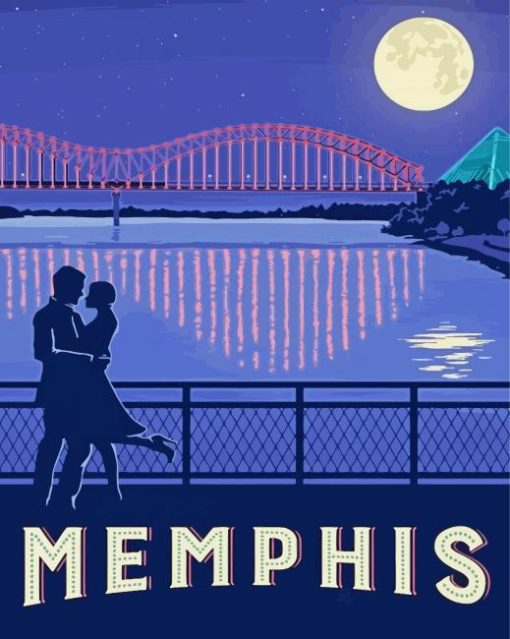 Memphis Tennessee Silhouette Diamond Painting