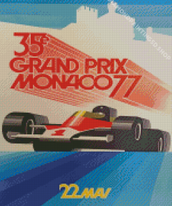 Monaco Grand Prix Racing Poster Diamond Painting