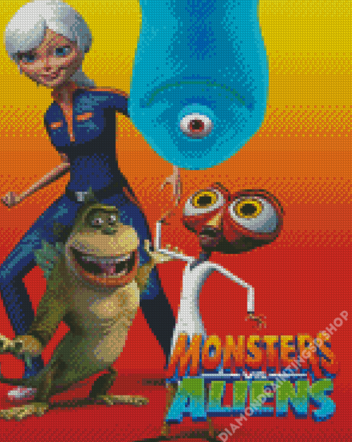 Monsters Vs Aliens Diamond Painting