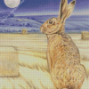 Moon Gazing Hare Diamond Paintings