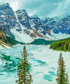 Moraine Lake Banff Winter Diamond Painting