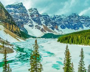 Moraine Lake Banff Winter Diamond Painting