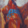 Native American Couple Lovers Art Diamond Painting