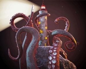 Octopus Lighthouse Diamond Painting