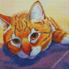 Orange Tabby Cat Art Diamond Paintings