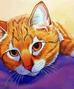 Orange Tabby Cat Art Diamond Painting