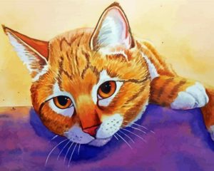 Orange Tabby Cat Art Diamond Painting