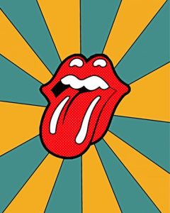 Pop Art Rolling Stone Logo Diamond Painting