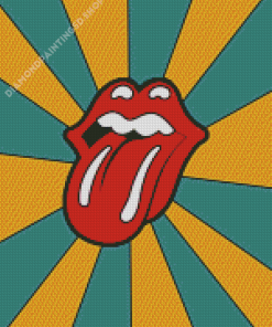 Pop Art Rolling Stone Logo Diamond Paintings