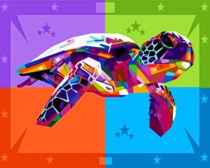 Turtle Pop Art Illustration Diamond Painting