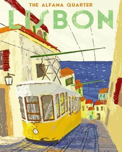 Portugal Lisbon Tram Diamond Painting