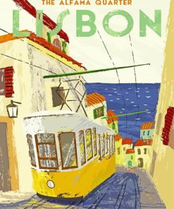 Portugal Lisbon Tram Diamond Painting
