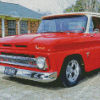 Red 64 Chevy Stepside Truck Engine Diamond Paintings