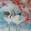 Red Crowned Crane Birds Diamond Painting