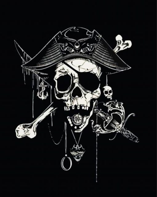 Pirate Skull Diamond Painting