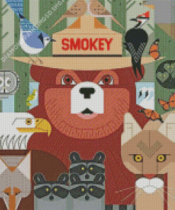 Smokey Bear Art Diamond Painting