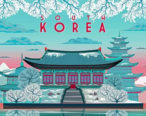 South Korea Winter Poster Diamond Painting