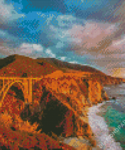 Sunset At Highway 1 California Diamond Painting