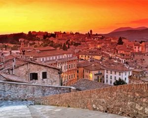 Sunset At Perugia Italy Diamond Painting