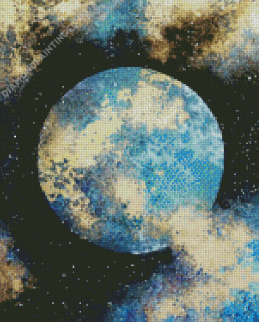 The Galaxy Moon Diamond Painting