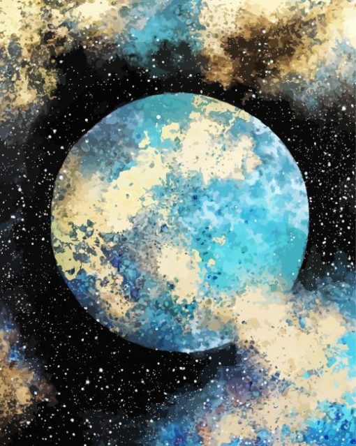 The Galaxy Moon Diamond Painting